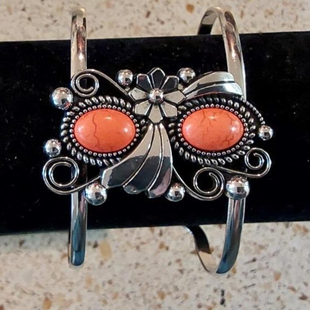 Paparazzi Mojave Orange Stone Cuff Bracelet